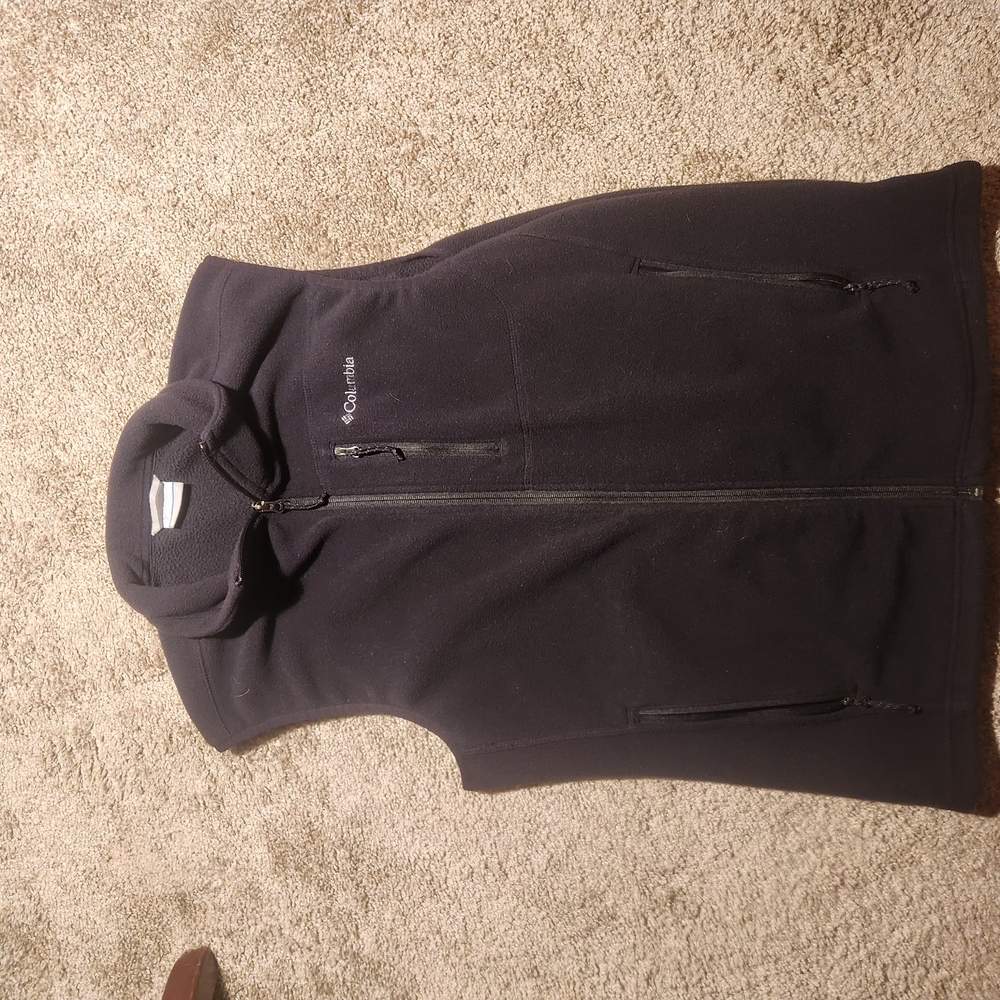 Columbia Fleece Vest Mens Size Medium Black (1)